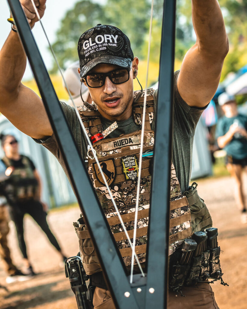 Alex (The Author) Ski ERGing, with pistol in holster with TALON Grips PRO