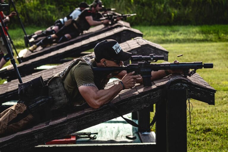 Competitor on a stage at The Tactical Games Iowa 2025