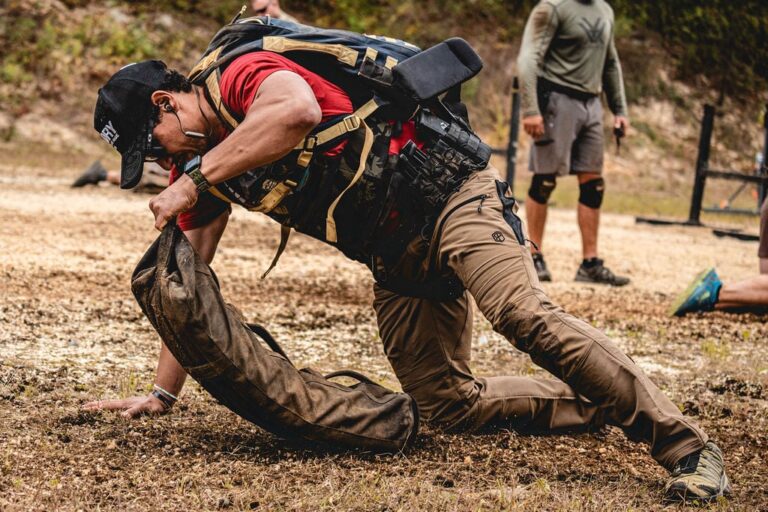 Competitor on a stage at The Tactical Games Ohio 2025
