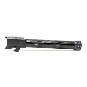 Faxon Match Series flame fluted 9mm threaded barrel for Glock 17 Gen 5, black nitride, 1/2x28