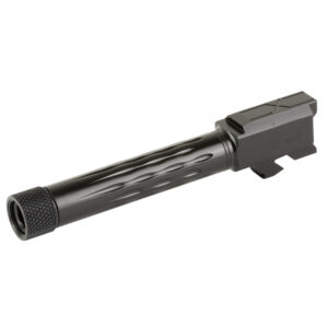 Faxon Match Series Flame Fluted Threaded Barrel - Glock 19 Gen 2-5, 9mm, 1/2x28, Black Nitride