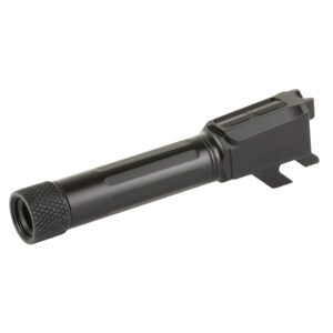 Faxon Match Series Straight Fluted Threaded Barrel - S&W M&P Shield and Shield Plus, 9mm, 1/2x28, Black Nitride