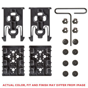 Safariland ELS kit with two ELS 34 locking forks and two ELS 35 receiver plates in black