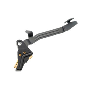 Tyrant CNC I.T.T.S. Trigger with Trigger Bar - Glock 43, 43X, 48, Black Shoe, Gold Safety