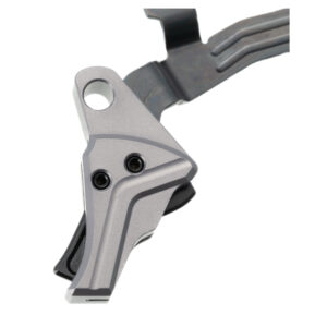 Tyrant CNC I.T.T.S. Trigger with Trigger Bar - Glock Gen 3-4, Grey Shoe, Black Safety