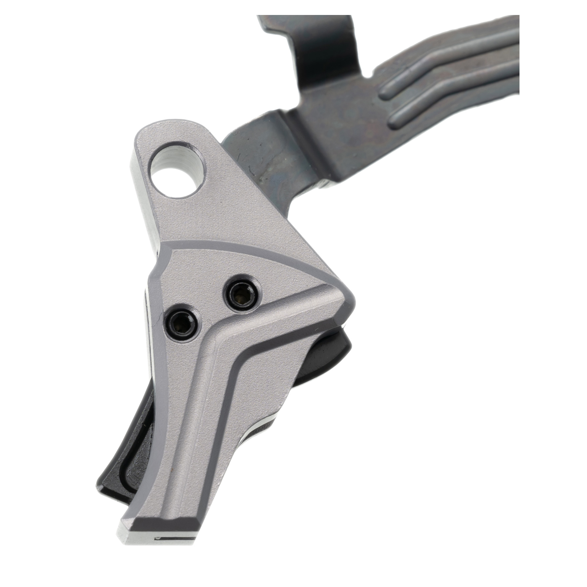 Tyrant CNC I.T.T.S. Trigger with Trigger Bar - Glock Gen 3-4, Grey Shoe, Black Safety