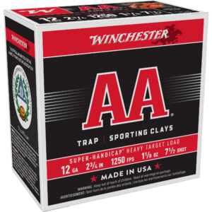 Winchester AA Super Handicap 12 gauge 2-3/4 inch 1-1/8 ounce 7.5 shot target shotshells, 25 round box