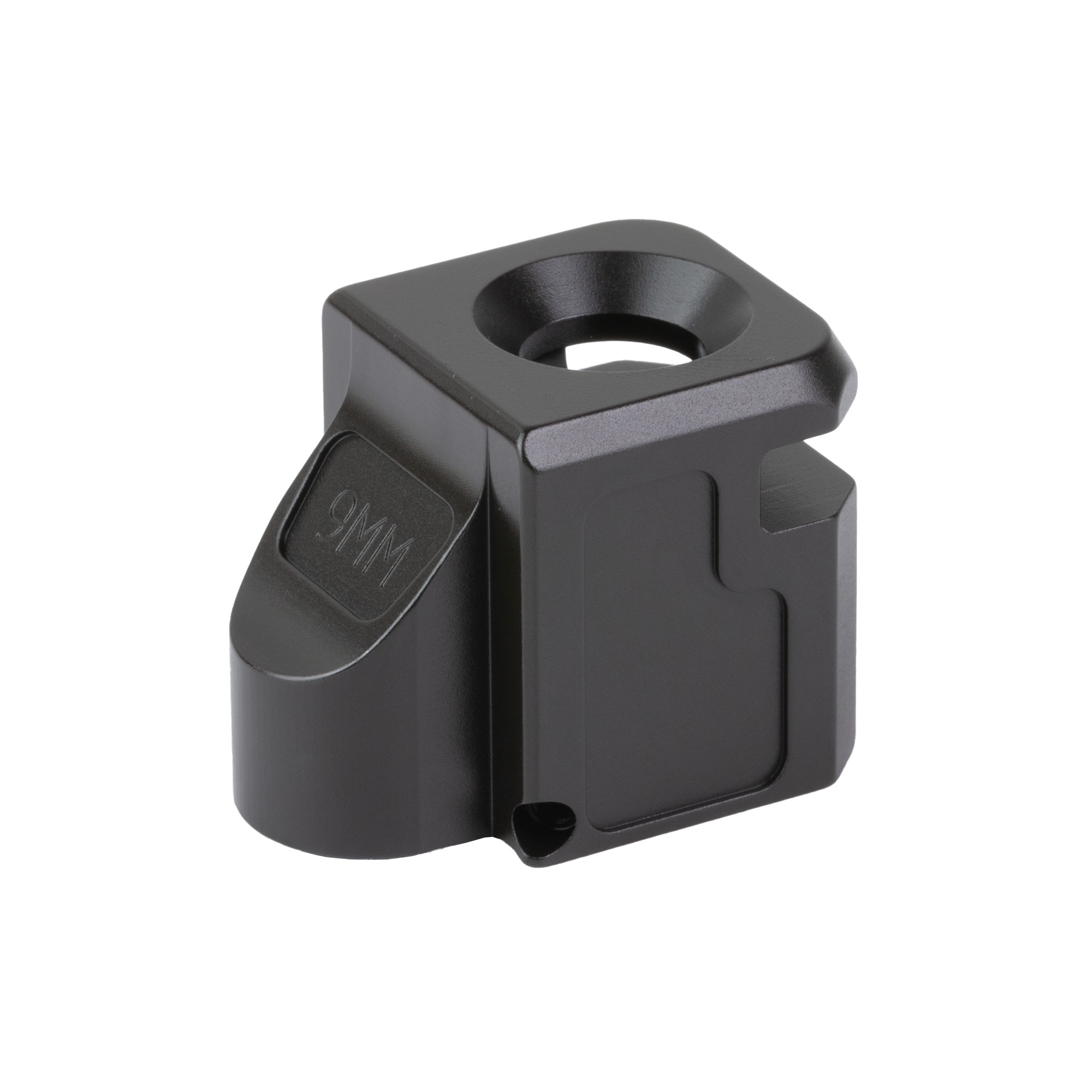 Zaffiri Precision Blowhole Compensator - Glock 43, 43X, and 48, 9mm, 1/2x28, Black Nitride
